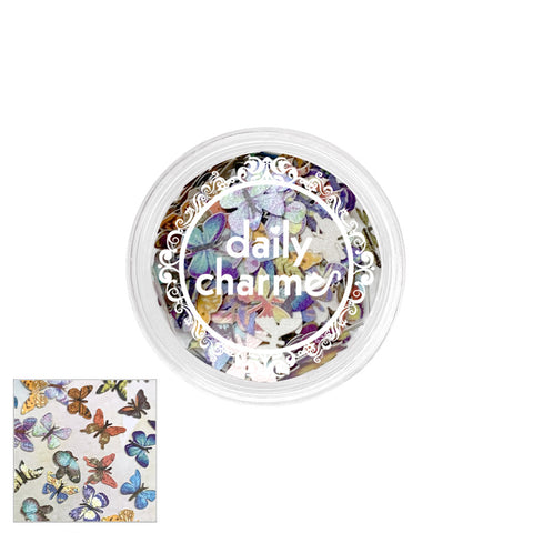 Delicate Soft Paper Glitter Mix / Rainbow Butterflies Nail Art