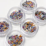 Delicate Soft Paper Glitter Mix / Rainbow Butterflies Nail Art