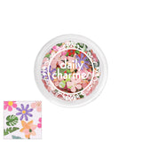 Delicate Soft Paper Glitter Mix / Crazy Plant Lady Monstera Green Leaf Flowers
