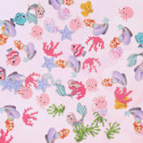 Delicate Soft Paper Glitter Under the Sea Mermaid Fish Coral Nail Art