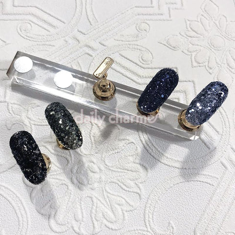 Gold Nail Tip Stands with Acrylic Base 6PC Set