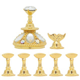 Mermaid Princess Gold Nail Tip Stand 8PC Set for Press On Nails