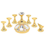 Mermaid Princess Gold Nail Tip Stand 8PC Set for Press On Nails