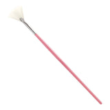 Nail Art Pink Fan Brush Dusting Cleaning Glitters Powders