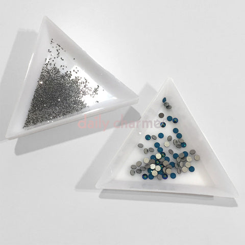 Triangle Nail Art Rhinestone Decoration Sorting Trays