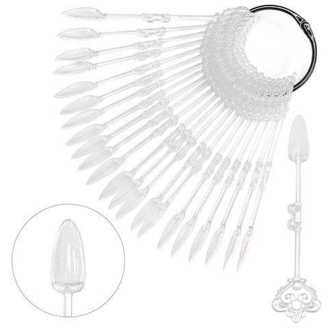 Vintage Key Nail Art Swatch Sticks / Almond / Clear