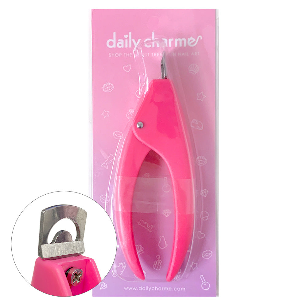 Nail Extension Tips Clipper / Hot Pink Nail Extension Tips Clipper / Hot Pink Acrylics Polygel Hard Gel Cutter
