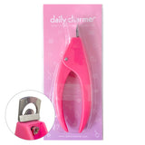 Nail Extension Tips Clipper / Hot Pink Acrylics Polygel Hard Gel Cutter
