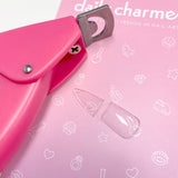 Nail Extension Tips Clipper / Hot Pink Acrylics Polygel Hard Gel Cutter