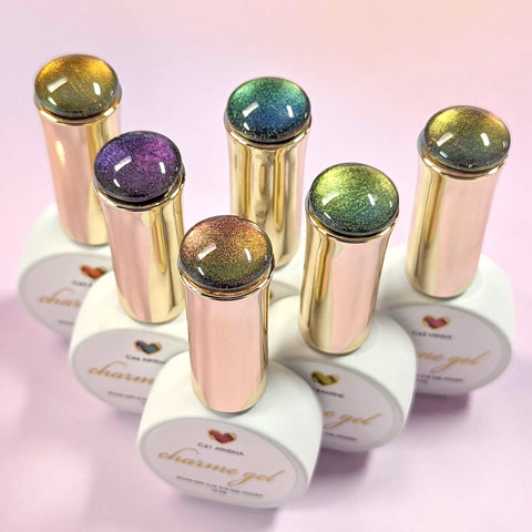 Round Glass Color Swatch Dots | Nail Color Display for Charme Gel
