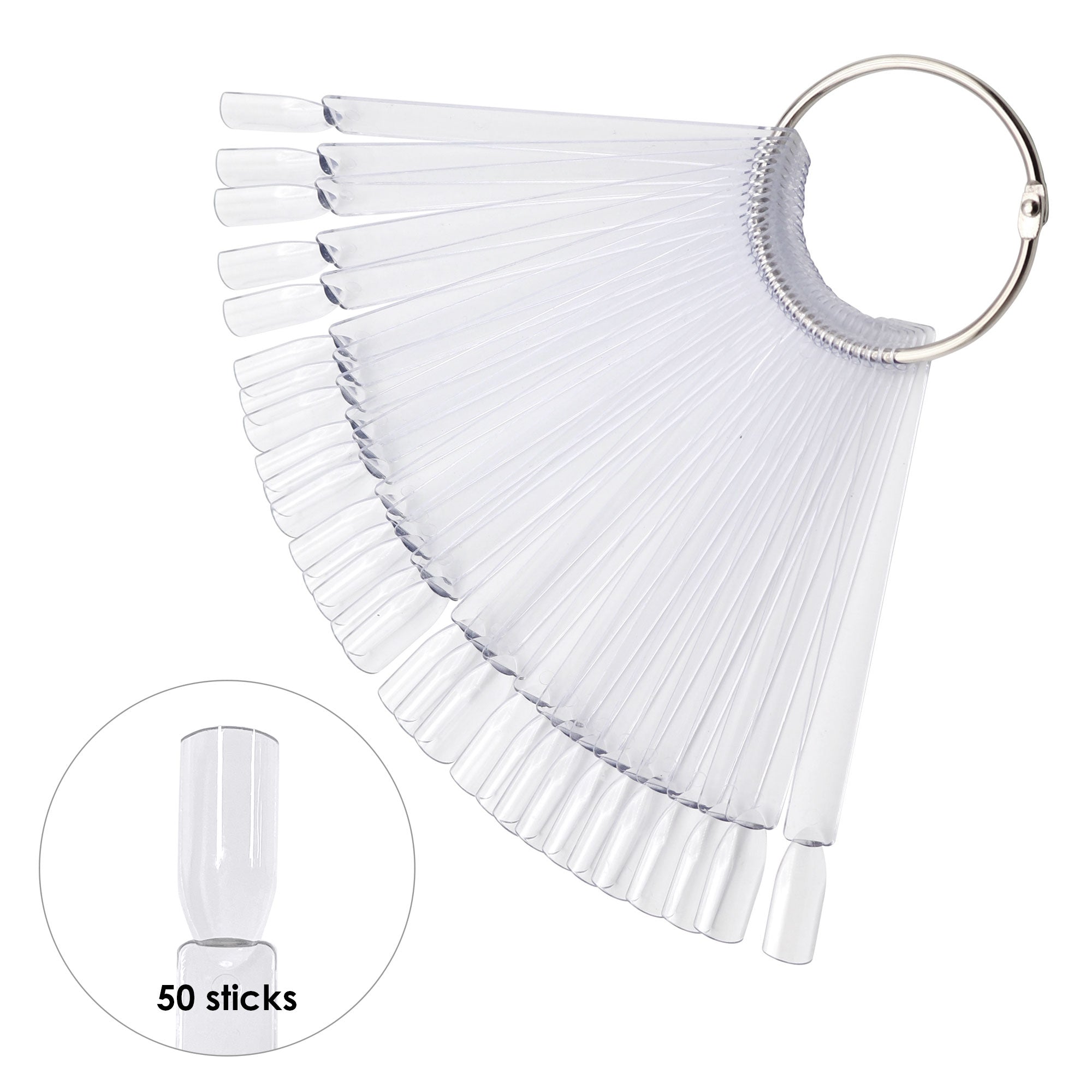 Nail Art Swatch Sticks / Square / Clear Nail Art Swatch Sticks / Square / Clear 50 Pieces Tool Swatching Polish