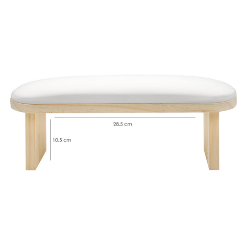 Modern Cushioned Manicure Armrest White Wooden