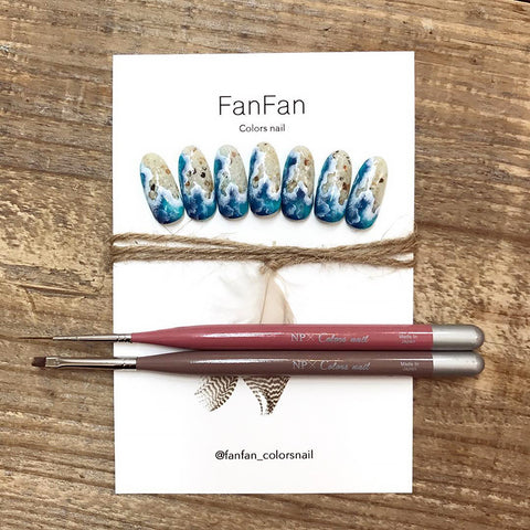 Nail Partner X Colors Nail FanFan Art Brush Japanese Nail Art