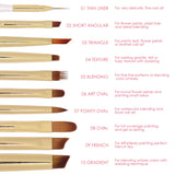 Daily Charme Professional Nail Art Brush / 10 Piece Set Gel Nail Polish Design Tool Quality