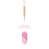 Daily Charme Nail Art Brush / 01 Thin Liner Fine Detailed Design Ornate Lace