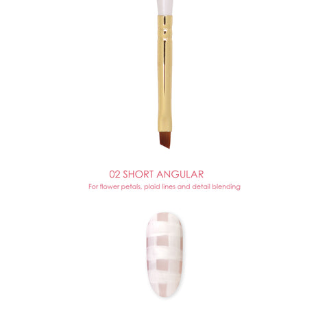 Daily Charme Nail Art Brush / 02 Short Angular