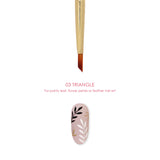 Daily Charme Nail Art Brush / 03 Triangle Leaf Feather Design Professional Tool