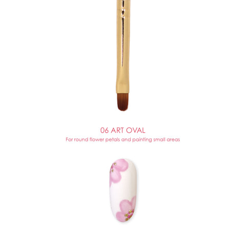 Daily Charme Nail Art Brush / 06 Art Oval Flower Petals Floral Design Tool