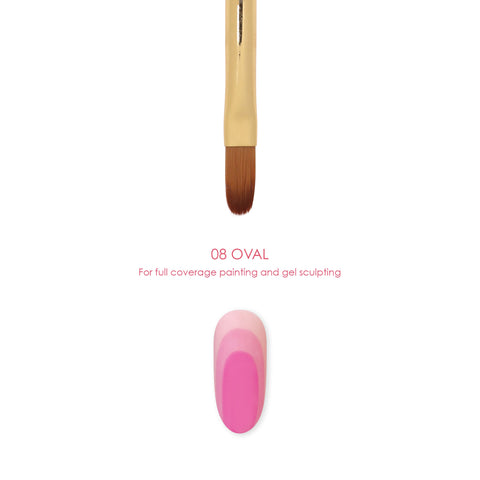 Daily Charme Nail Art Brush / 08 Oval Full Coverage Gel Sculpting Tool