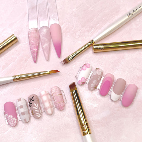 Daily Charme Nail Art Brush / 10 Gradient Ombre Dabbing Applying Glitter Tool