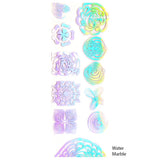 Nail Art Foil Paper / Holographic Prints Water Marble