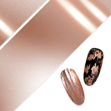 Nail Art Foil Paper / Rose Gold Pink Nail Art Metallic Design