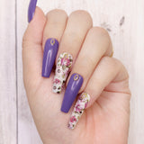 Nail Art Foil Paper / Windflowers White Purple Pink Poppy Flower Nails