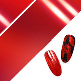 Nail Art Foil Paper / Red Metallic Chrome Matte