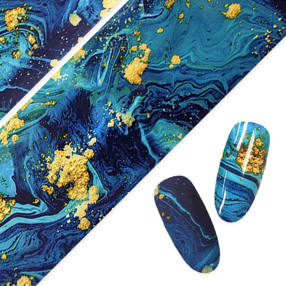 Nail Art Foil Paper / Starry Lapis Daily Charme Nail Art Foil Paper Starry Lapis Natural Gemstone Nails