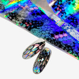 Nail Art Foil Paper / Rainbow Snakeskin Holographic Fall Nail Trend