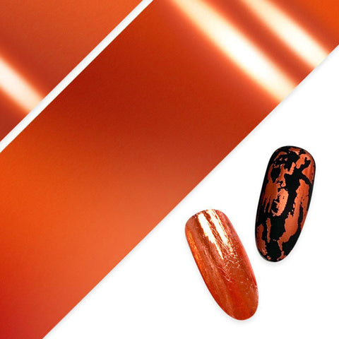 Daily Charme Nail Art Foil Paper Warm Metallic Rust Red Copper Bronze