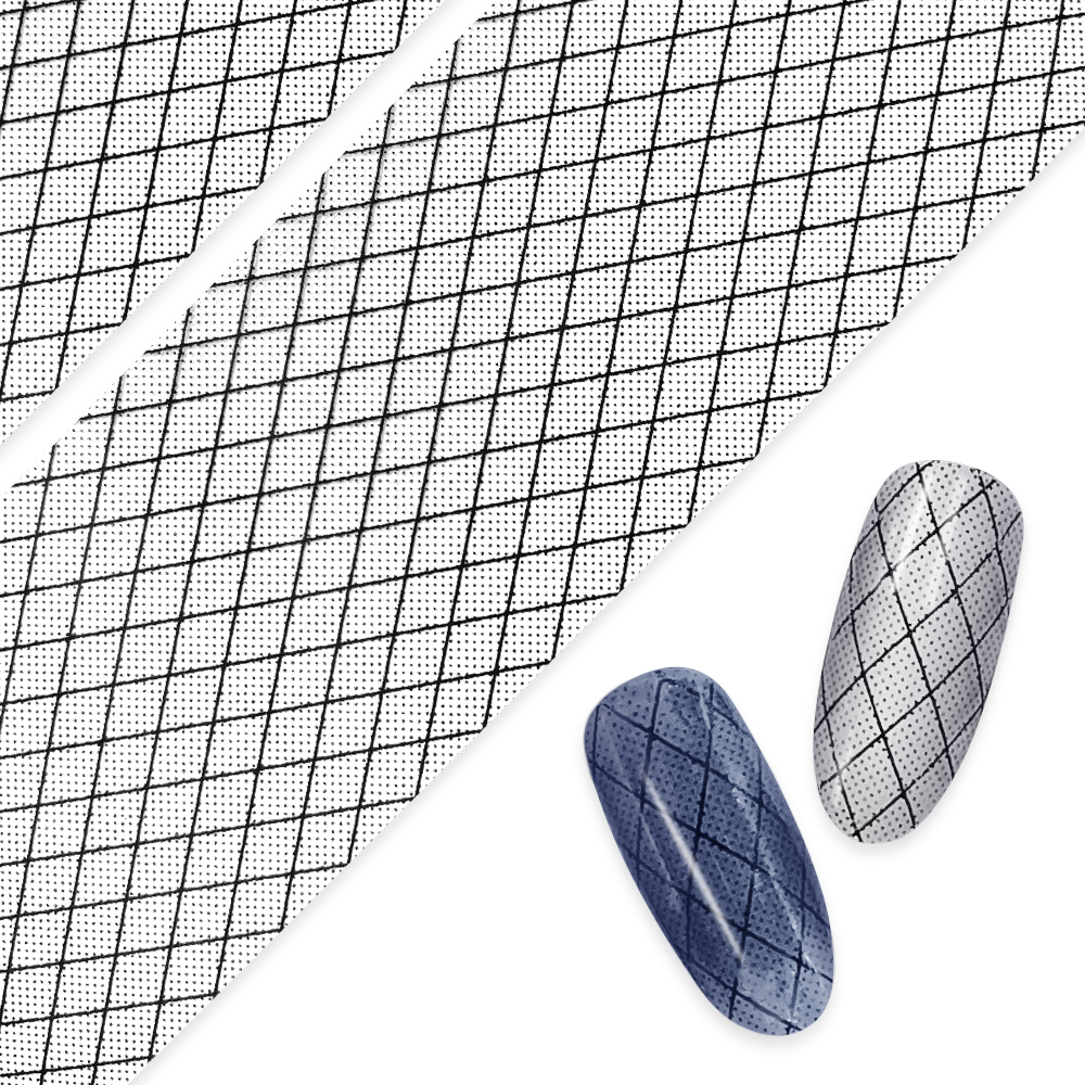 Nail Art Foil Paper / Fishnet Lace / Black Daily Charme Nail Art Foil Paper Black Fishnet Lace Valentine Nails