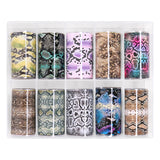 Nail Art Foil Box / Exotic Pythons Snakeskin Nail Design