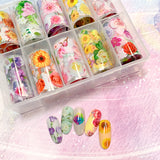 Nail Art Foil Box / Flower Language Bold Spring Pink Sunflower Daisy Nail