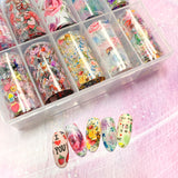 Nail Art Foil Box / Lovers Passion Valentine's Day Nail Design