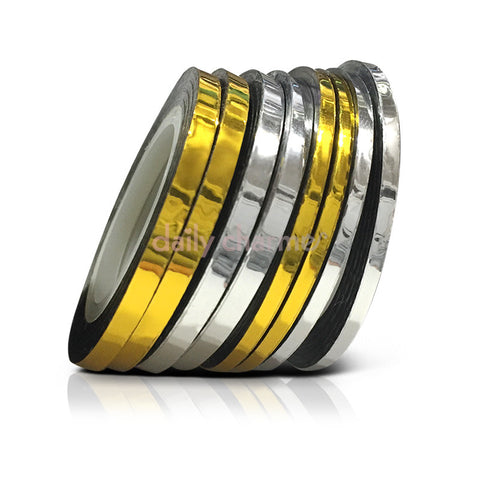 Essential Tool Decoration Thick Nail Art Tapes / 2MM / 3MM / Gold / Silver