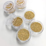 Nail art gold metallic 1mm caviar microbeads 0.8mm 1mm 1.2mm 1.5mm