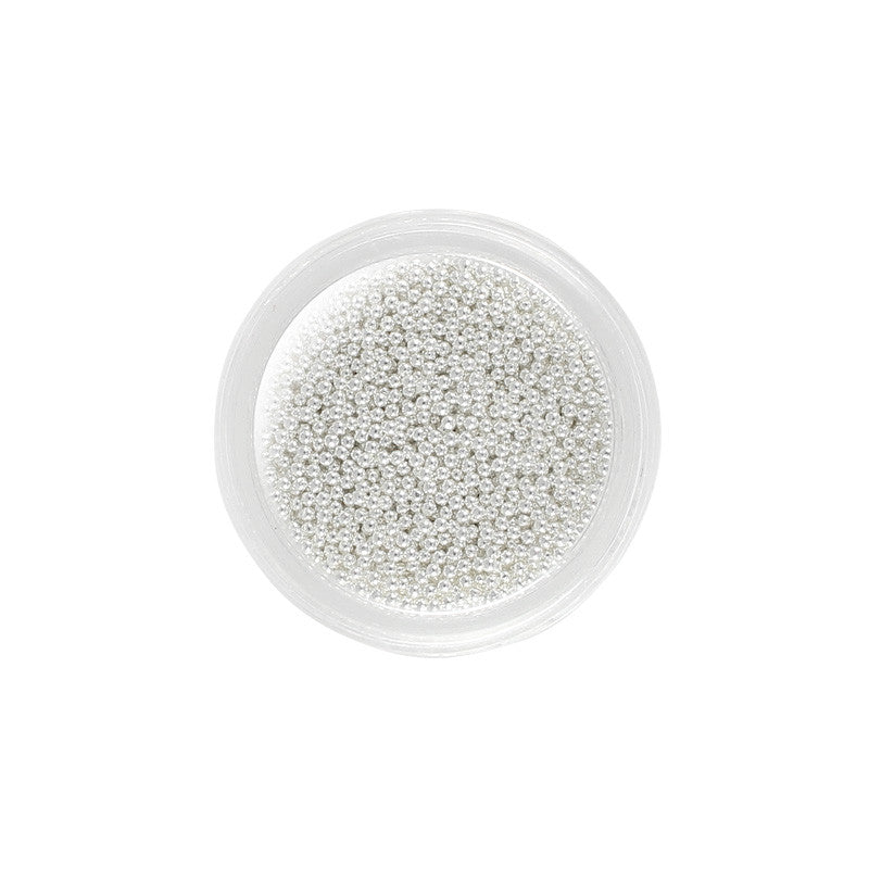 Metallic Caviar Beads / Silver  Nail art silver metallic 1mm caviar microbeads
