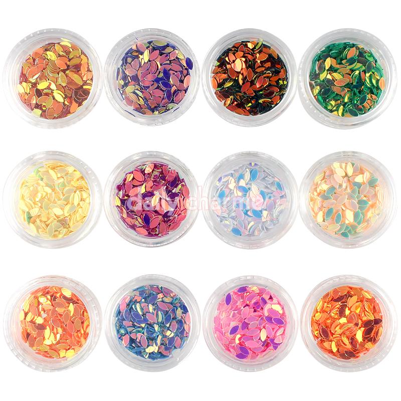 Colorful Iridescent AB Marquise Glitter Set / 12 Jars Colorful Iridescent AB Marquise Glitter Set / 12 Jars
