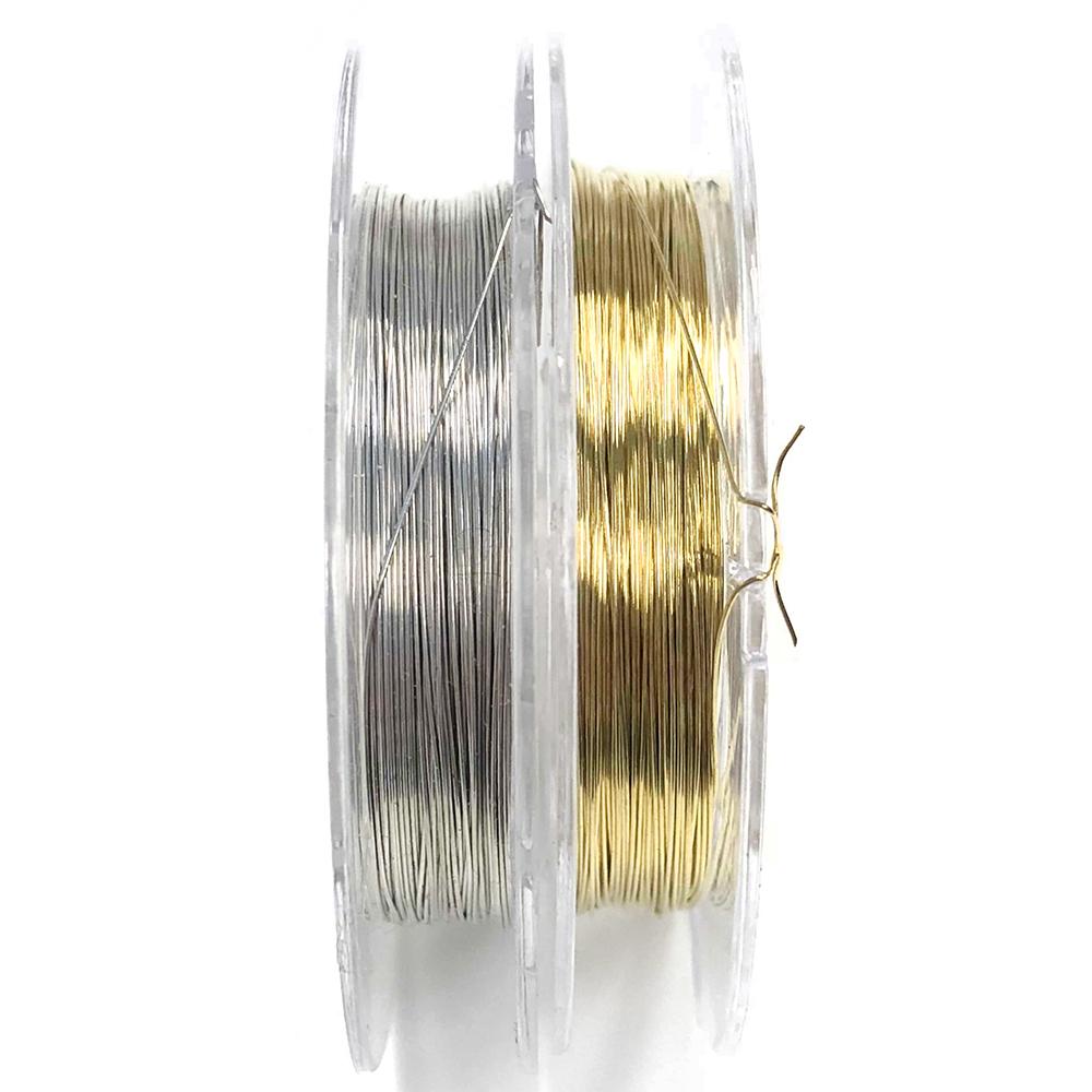 Ultra Thin Nail Art Metal Copper Wires Ultra Thin Nail Art Metal Copper Wires 0.25mm Gold Silver