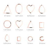 Rose Gold Metal Frames Mix Box Set / 12 Shapes