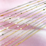 Gold & Silver Metallic Chains Set / 12 Designs Nail Art Decor