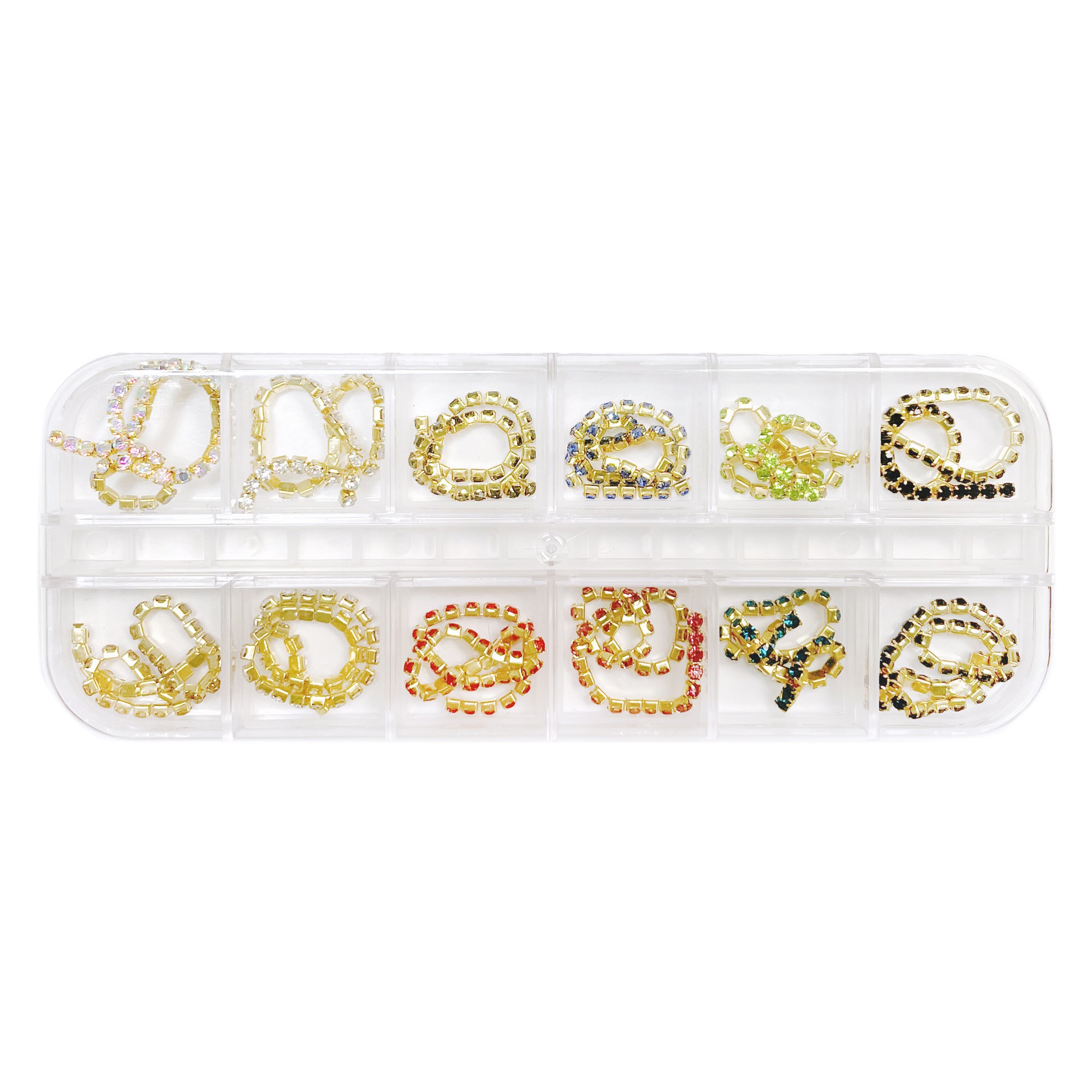 Colorful Gold Rhinestone Cup Chain Mix Colorful Gold Rhinestone Cup Chain Mix Clear Black AB Pink Nail Art Charm Jewelry