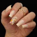 Daily Charme Nail Art Charms Honeycomb / Zircon Charm / Gold