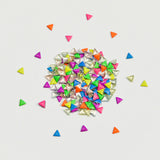 Nail Art Decoration - Neon Rainbow 3mm Triangle Studs