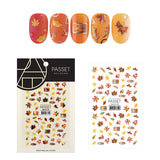 Passet Korean Nail Art Sticker / Holographic Fall Leaves