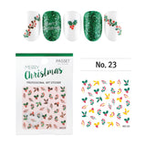 Passet Christmas Holiday Nail Art Sticker / Winter Holly