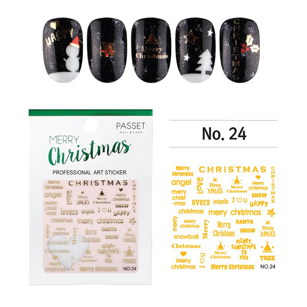 Passet Christmas Nail Art Sticker / Holiday Greetings Passet Christmas Nail Art Sticker / Holiday Greetings