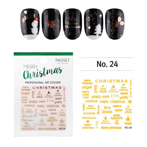 Passet Christmas Nail Art Sticker / Holiday Greetings