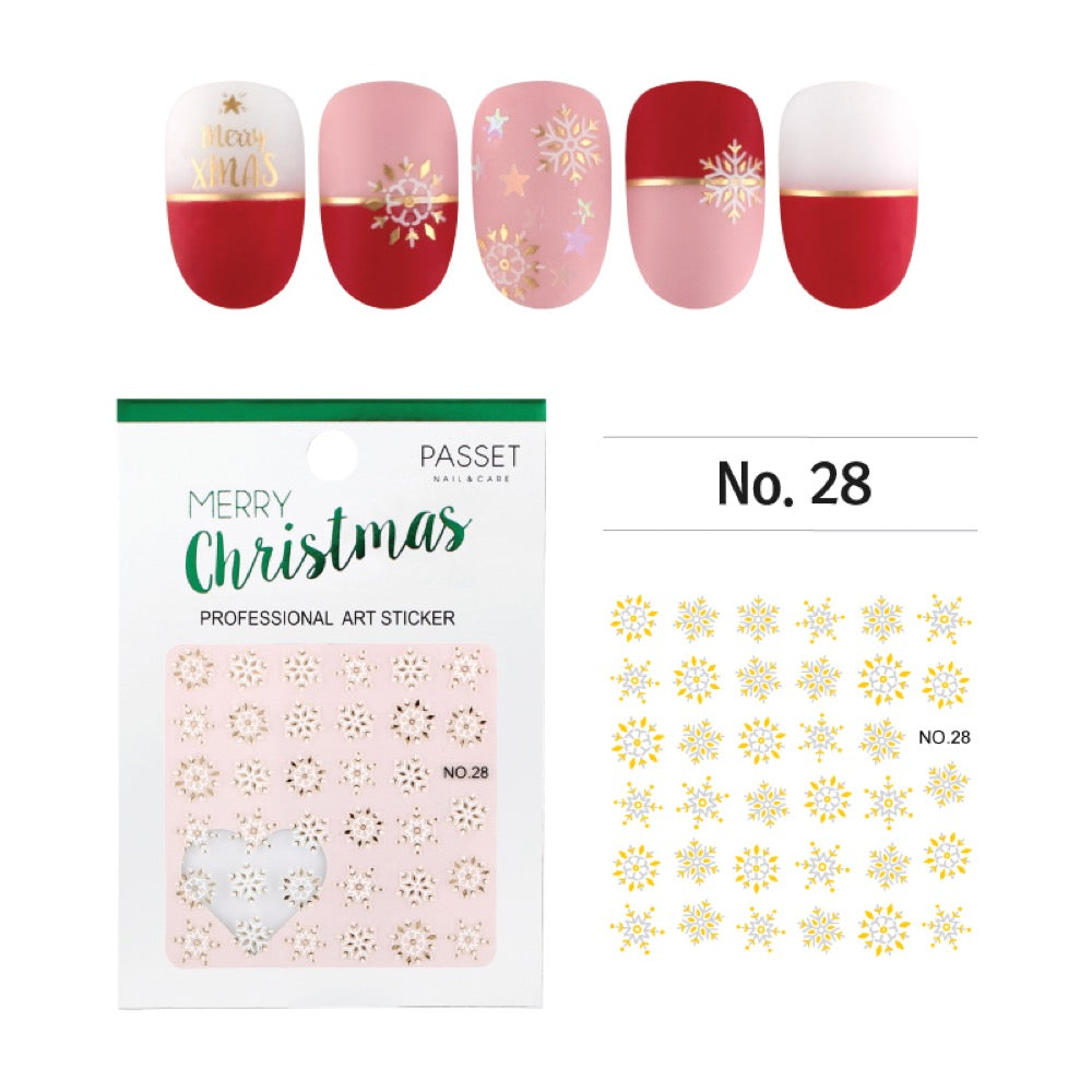 Passet Christmas Nail Art Sticker / Sparkling Snowflake Passet Christmas Holiday Nail Art Sticker / Sparkling Snowflake